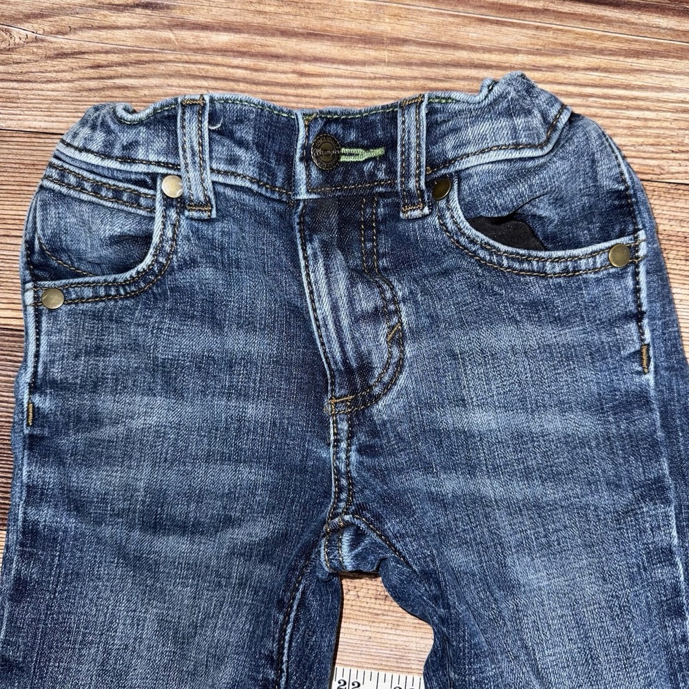 Wrangler Retro Slim Straight Jeans Boy Size 4 Regular Straight Medium Wash Denim - Picture 8 of 10